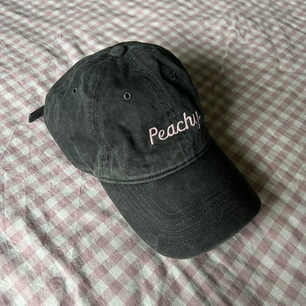 Brandy Melville 'Peachy' Embroidered Cap